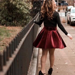 Lauren Conrad Runway Collection Maroon Skirt